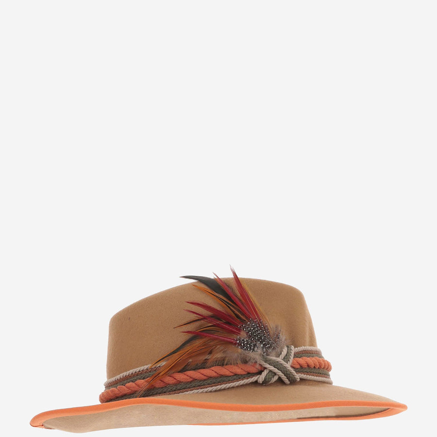 Wool Wide Brim Hat Beige