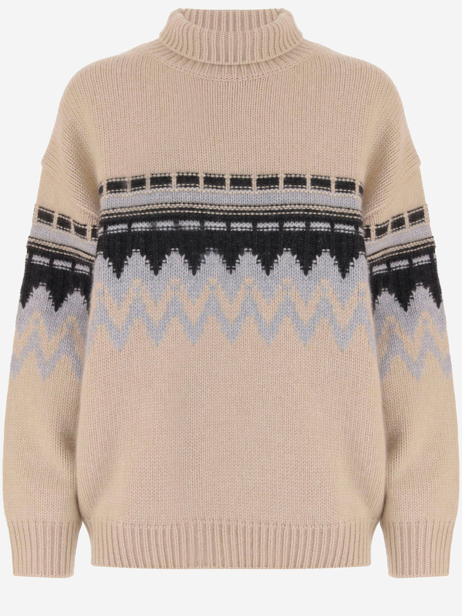 Cashmere Turtleneck Sweater Beige