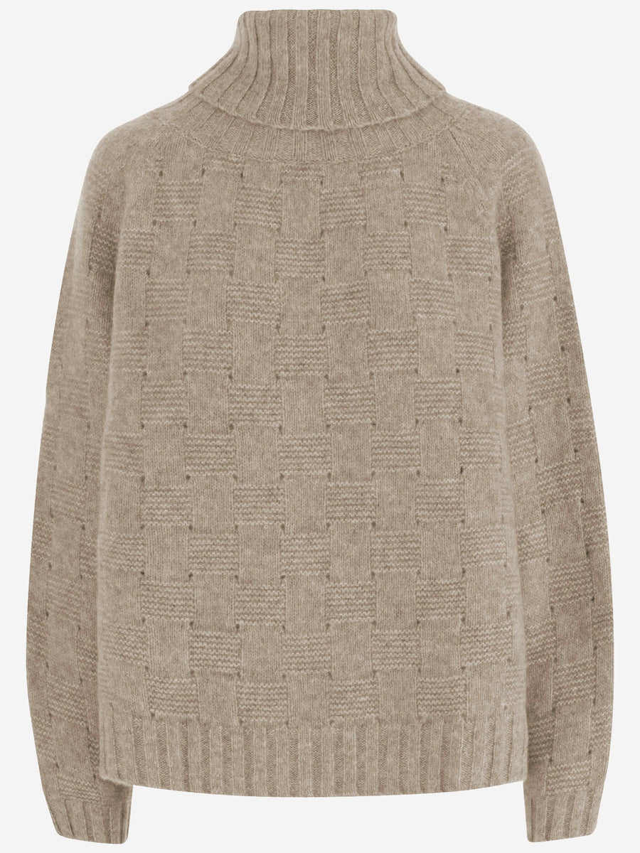 Sweater Cashmere And Silk Beige