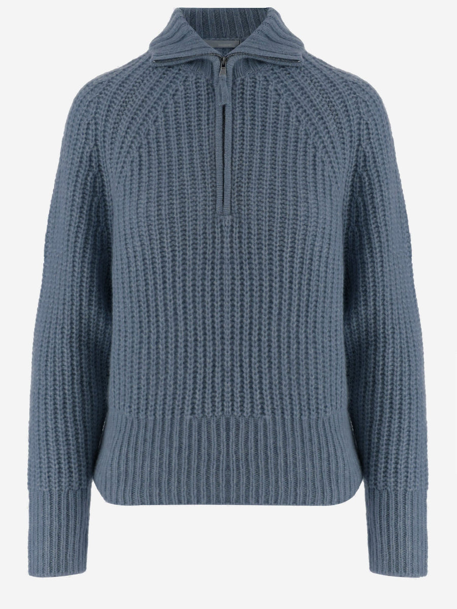 Sweater Cashmere And Silk Light Blue