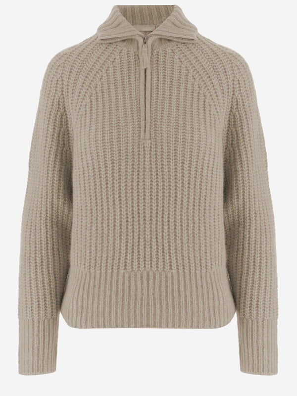 Sweater Cashmere And Silk Beige