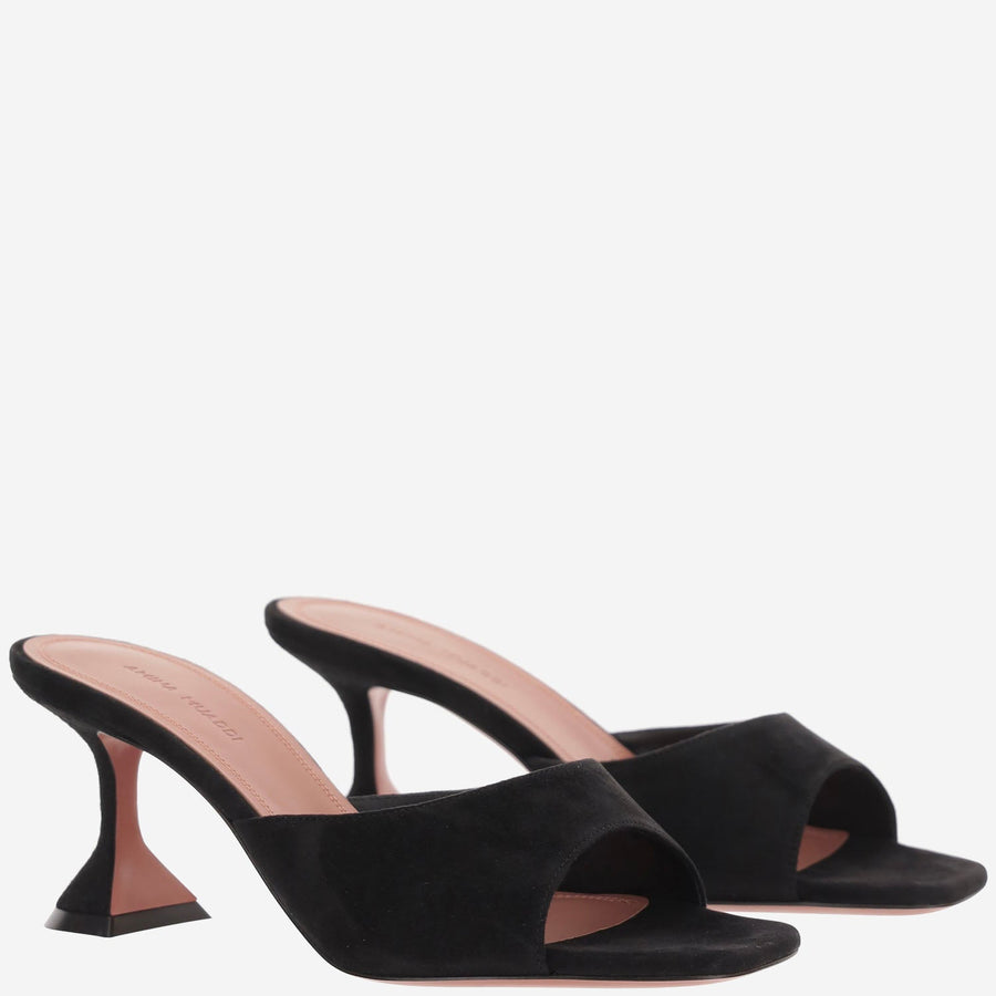 Slipper Heels Lupita 70 Black Suede