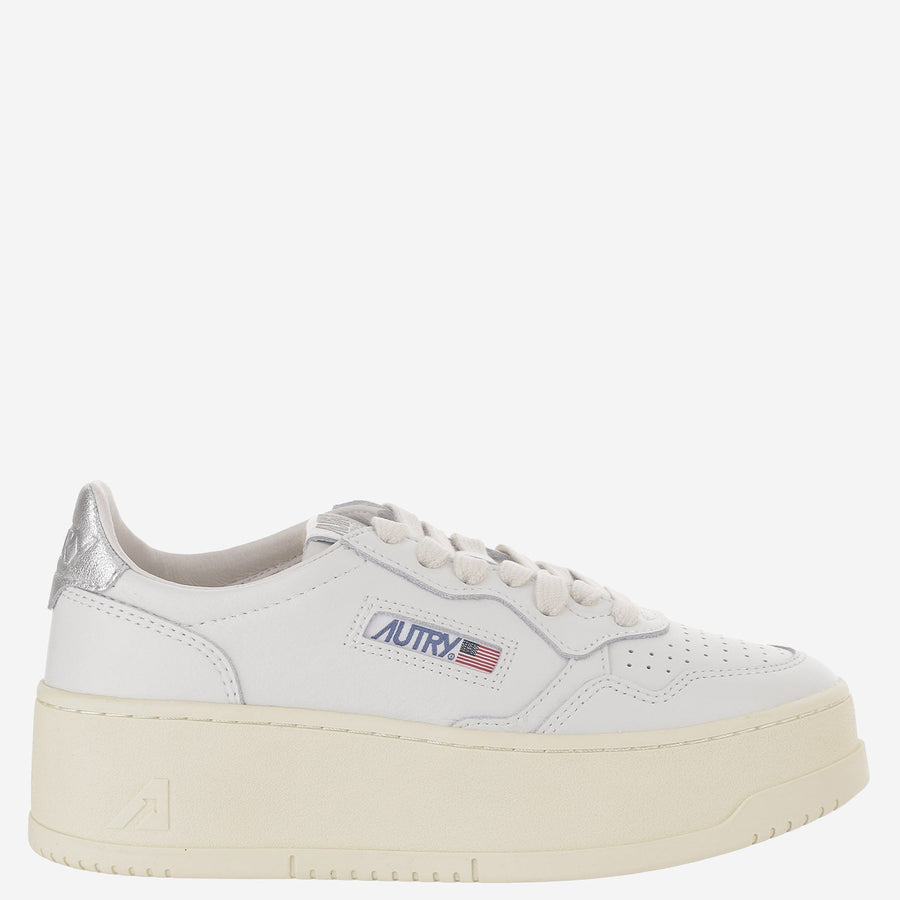 Sneakers Medalist Platform Leather Silver Cow Trainers