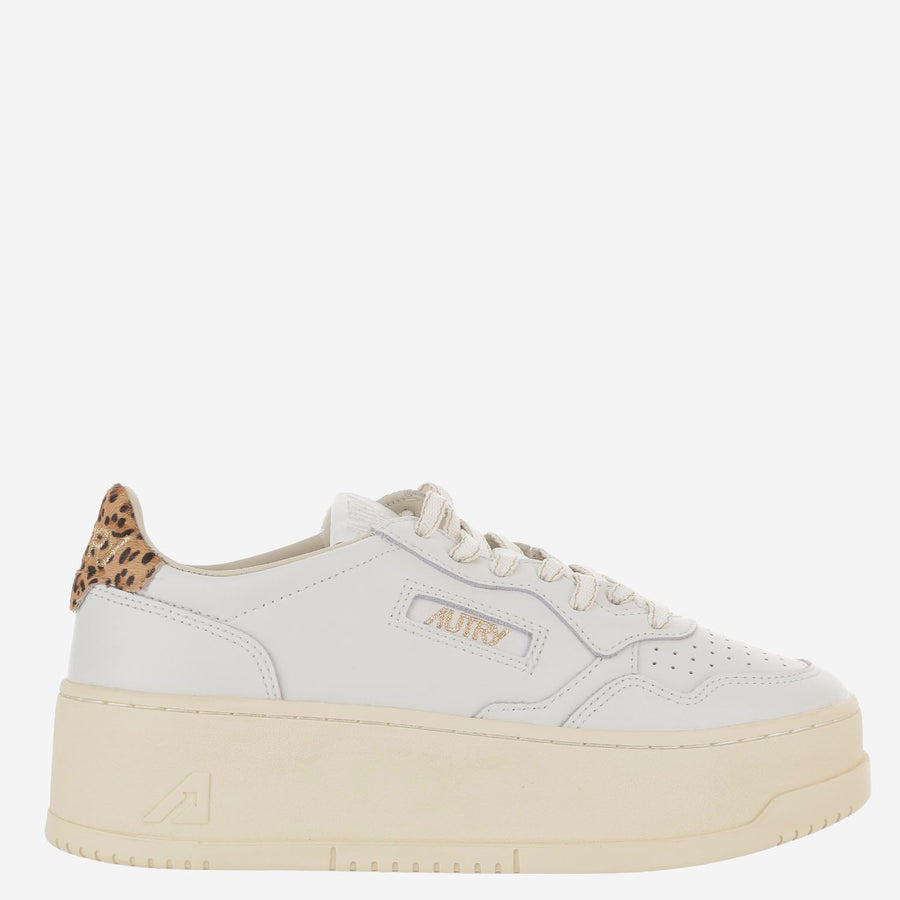 Platform Sneakers Medalist White Leather Cow Trainers
