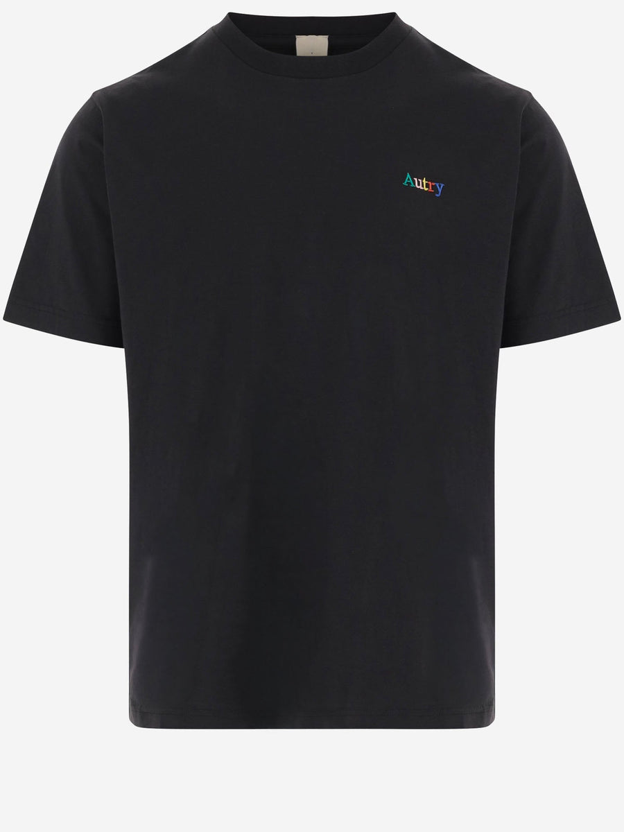 Cotton T-Shirt With Logo Black T-shirts