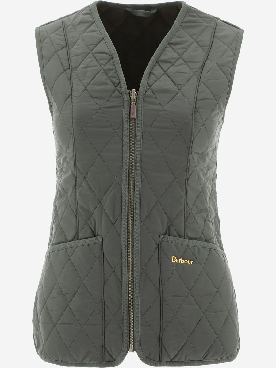 Reversible Quilted Betty Vest Olive Green Polyamide Waistcoats & Gilets