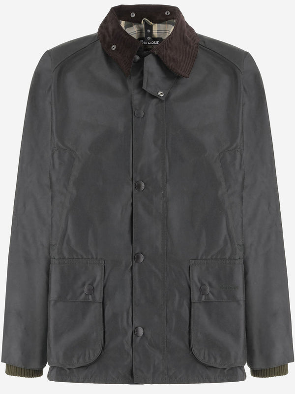 Waxed Jacket Bedale Grey Cotton