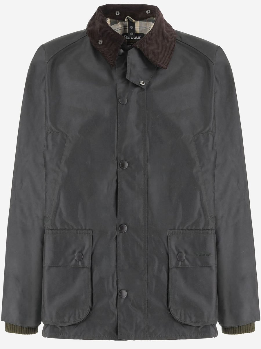 Waxed Jacket Bedale Grey Cotton