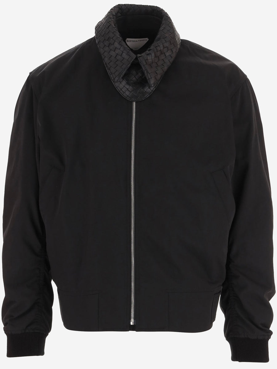 Bomber Jacket Cotton-Blend Black Polyamide