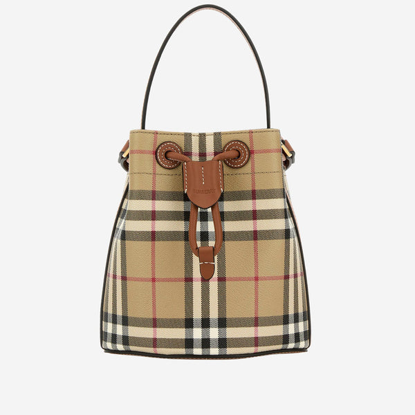 Bucket Bag Multicolour Check Polyurethane Shoulder