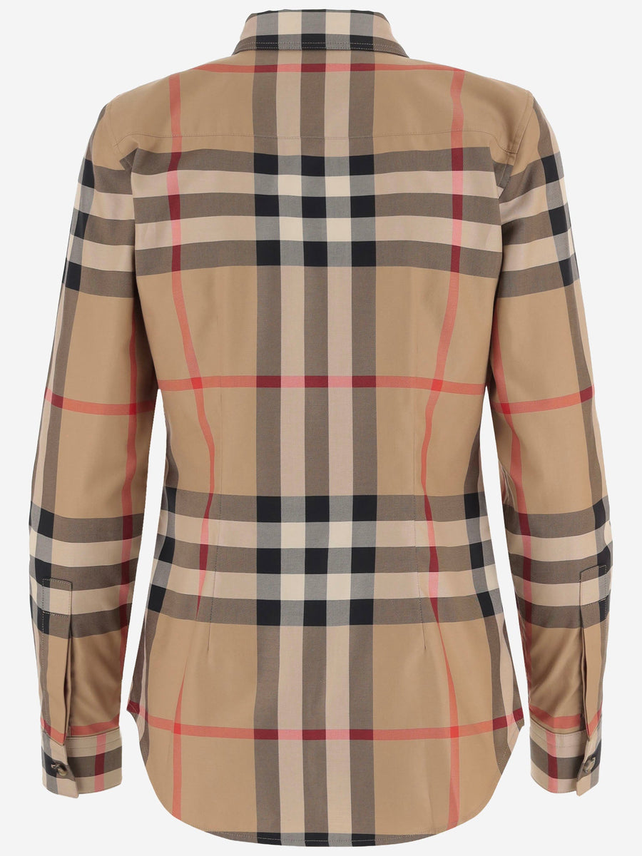 Cotton Shirt With Check Pattern Multicolour