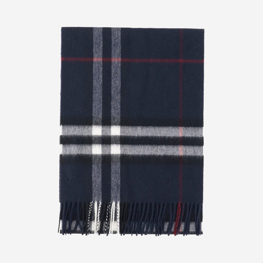 Scarf Check Cashmere Blue