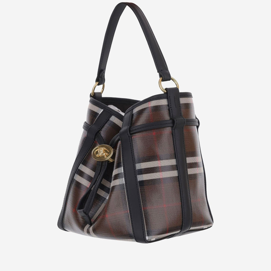 Shield Shoulder Bag Chocolate Brown Cotton