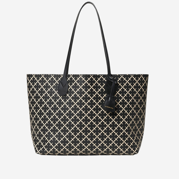 Shopping Bag Abigail Black Polyvinyl Shoulder