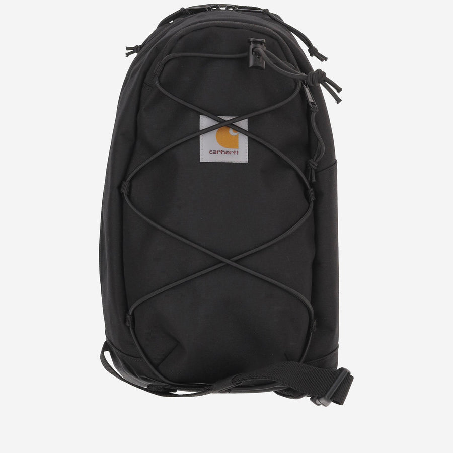 Sling Bag Black Nylon Recycled Polyester Canvas Backpacks