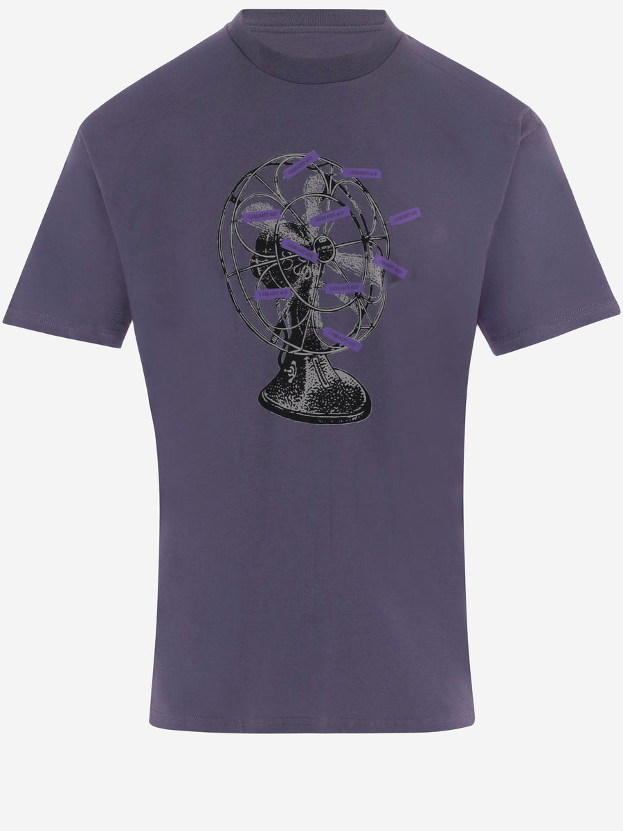 T-Shirt Printed Cotton Purple Organic Single Jersey T-shirts