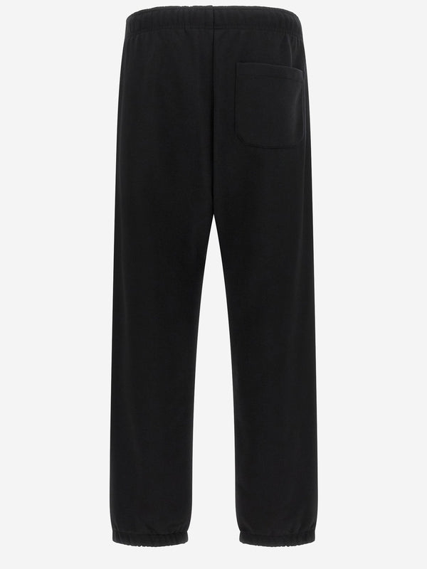 Trousers Cotton-Blend With Logo Black Cotton / Polyester Sweat