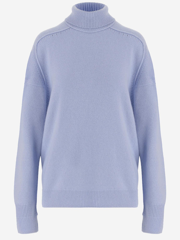 Turtleneck Cashmere Sweater Light Blue