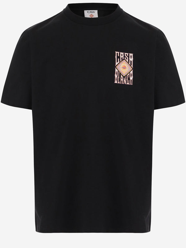 Printed Cotton T-Shirt Black Organic T-shirts
