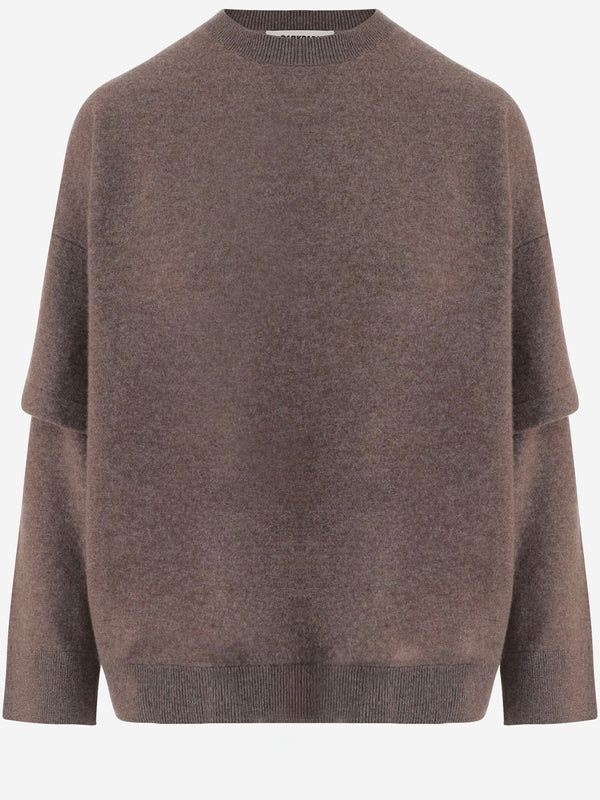 Wool And Cashmere Sweater Brown