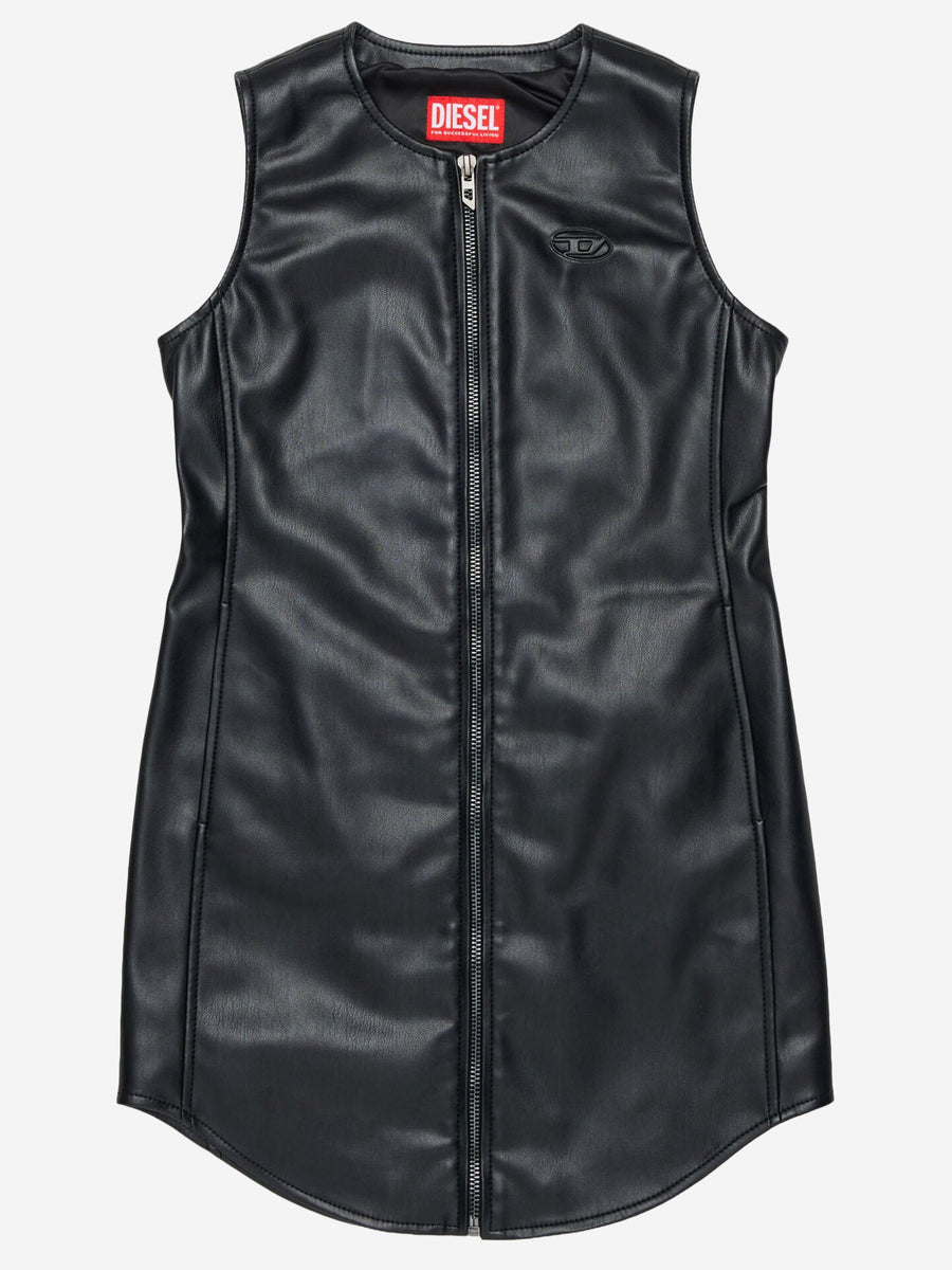 Shirt Dress Black Polyester