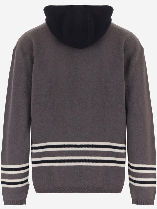 Hooded Sweater Virgin Wool Grey