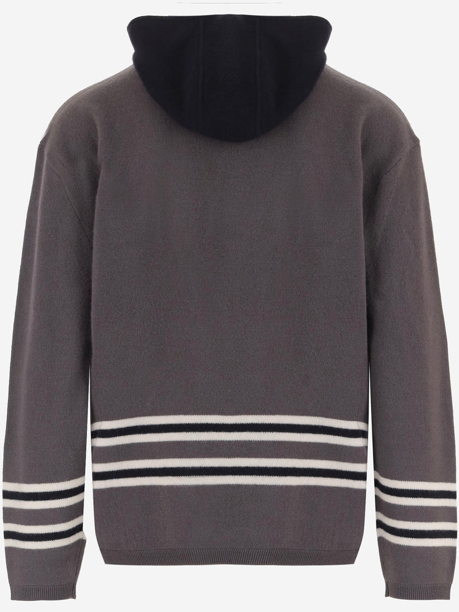 Hooded Sweater Virgin Wool Grey