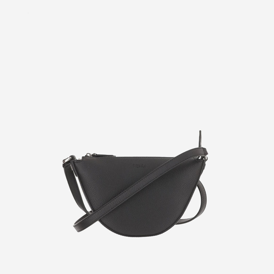 Clutch Bag Melon Mini Black Leather