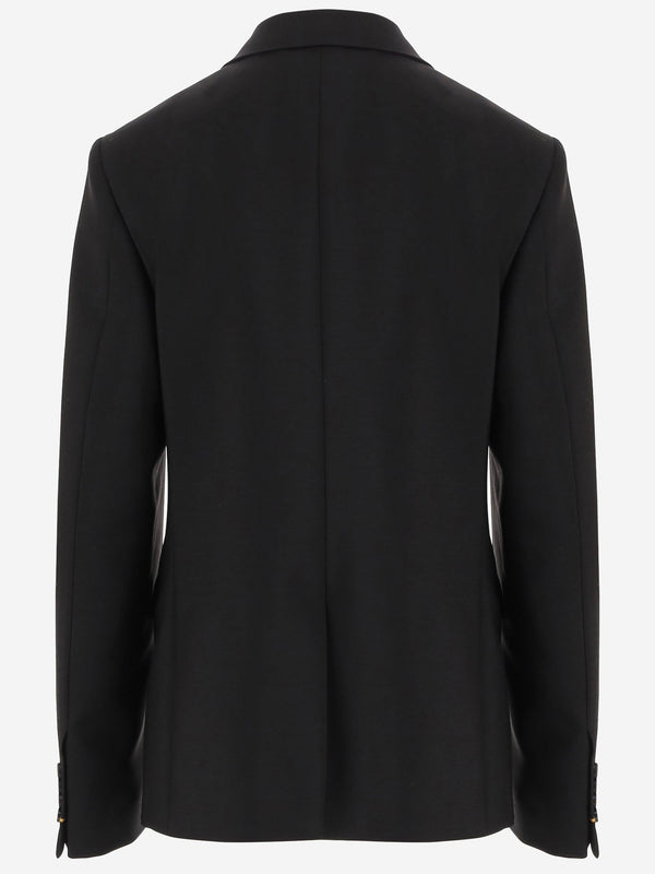 Jacket Mohair And Wool Black
