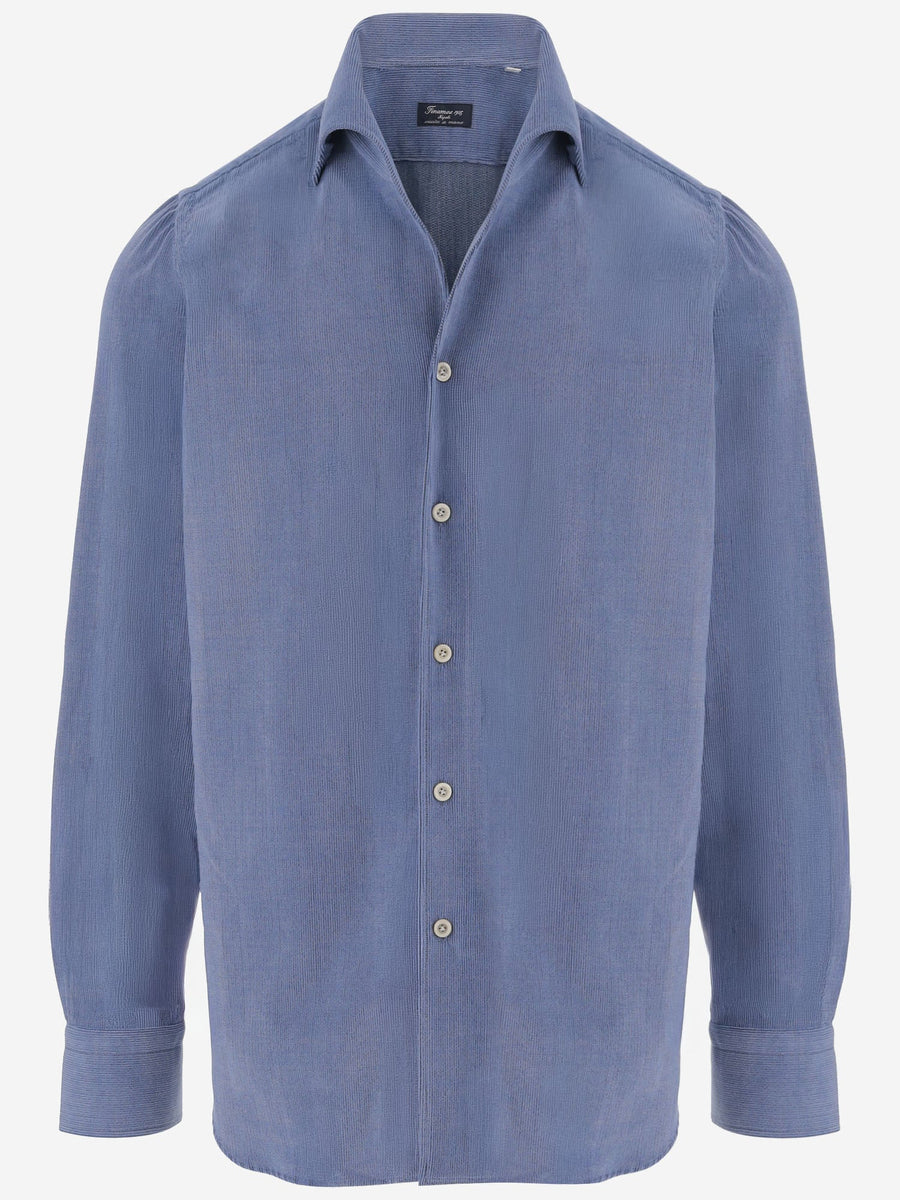 Shirt Cotton-Blend Blue