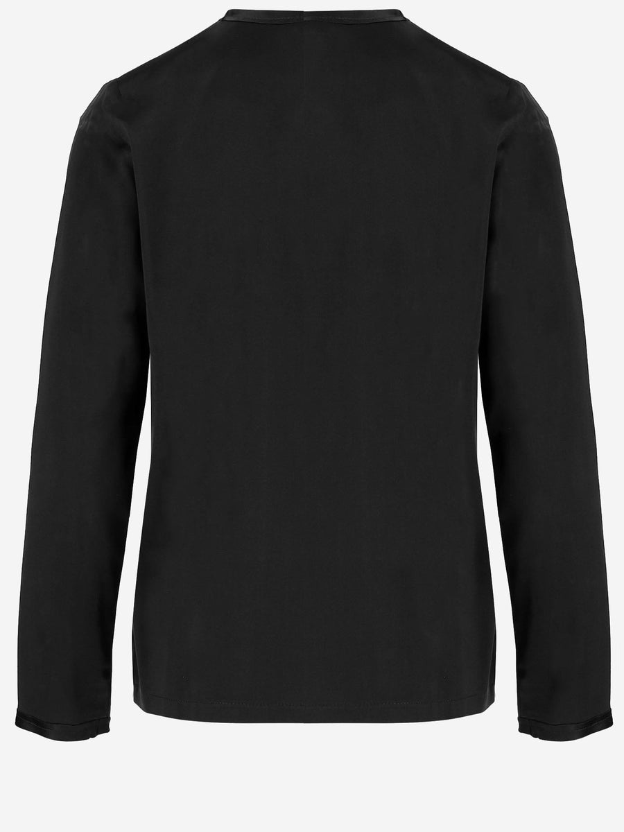 Stretch Silk Sweater Black