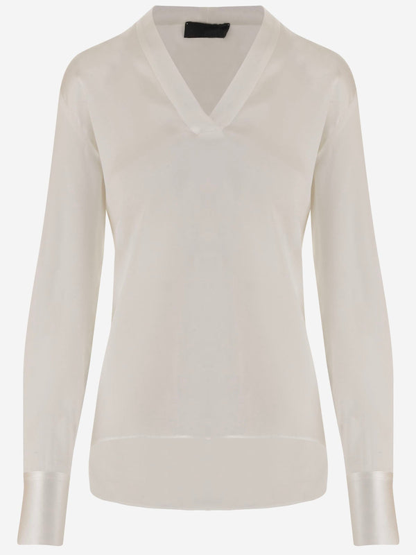Shirt Stretch Silk White