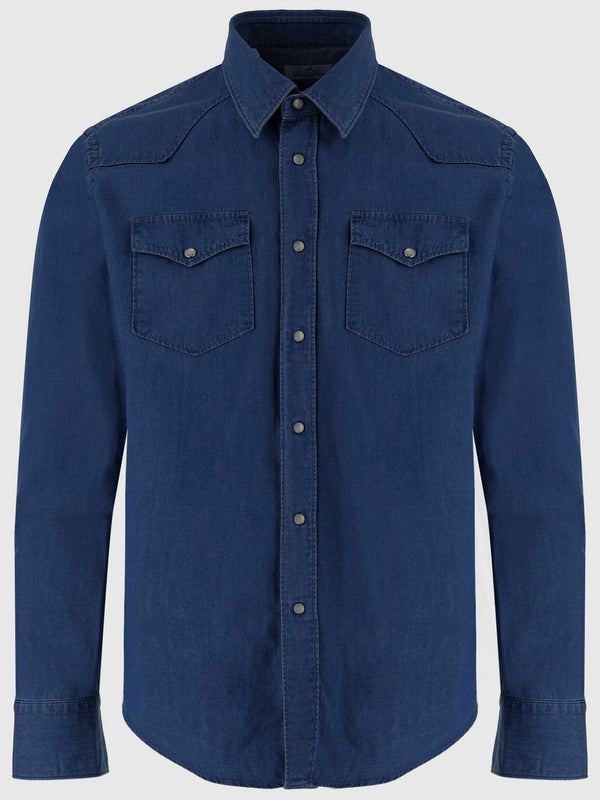 Cotton Denim Shirt West8 Dark