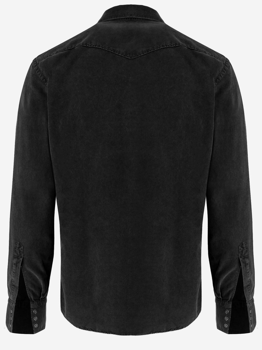 Ribbed Cotton Shirt Black