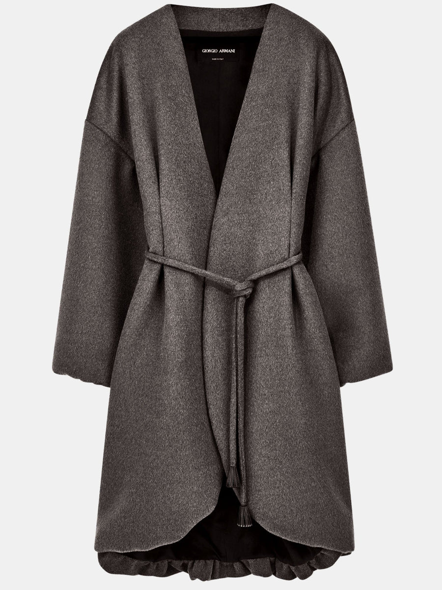 Coat Oversized Grey Wool Virgin