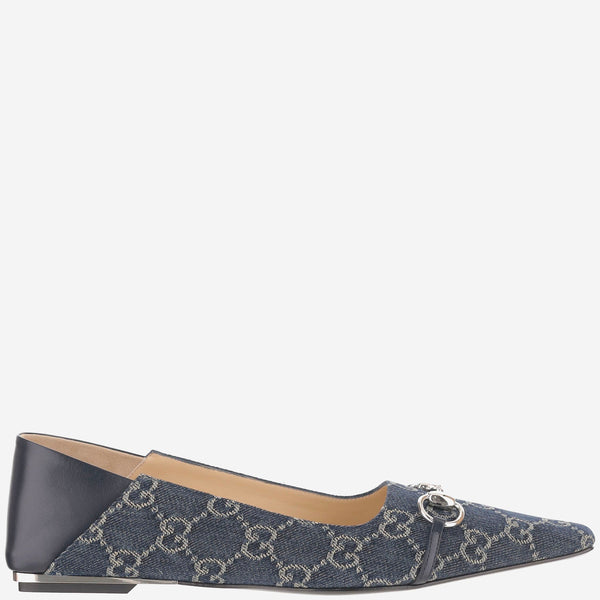 Ballerina Flats Vittoria Gg Cotton Denim