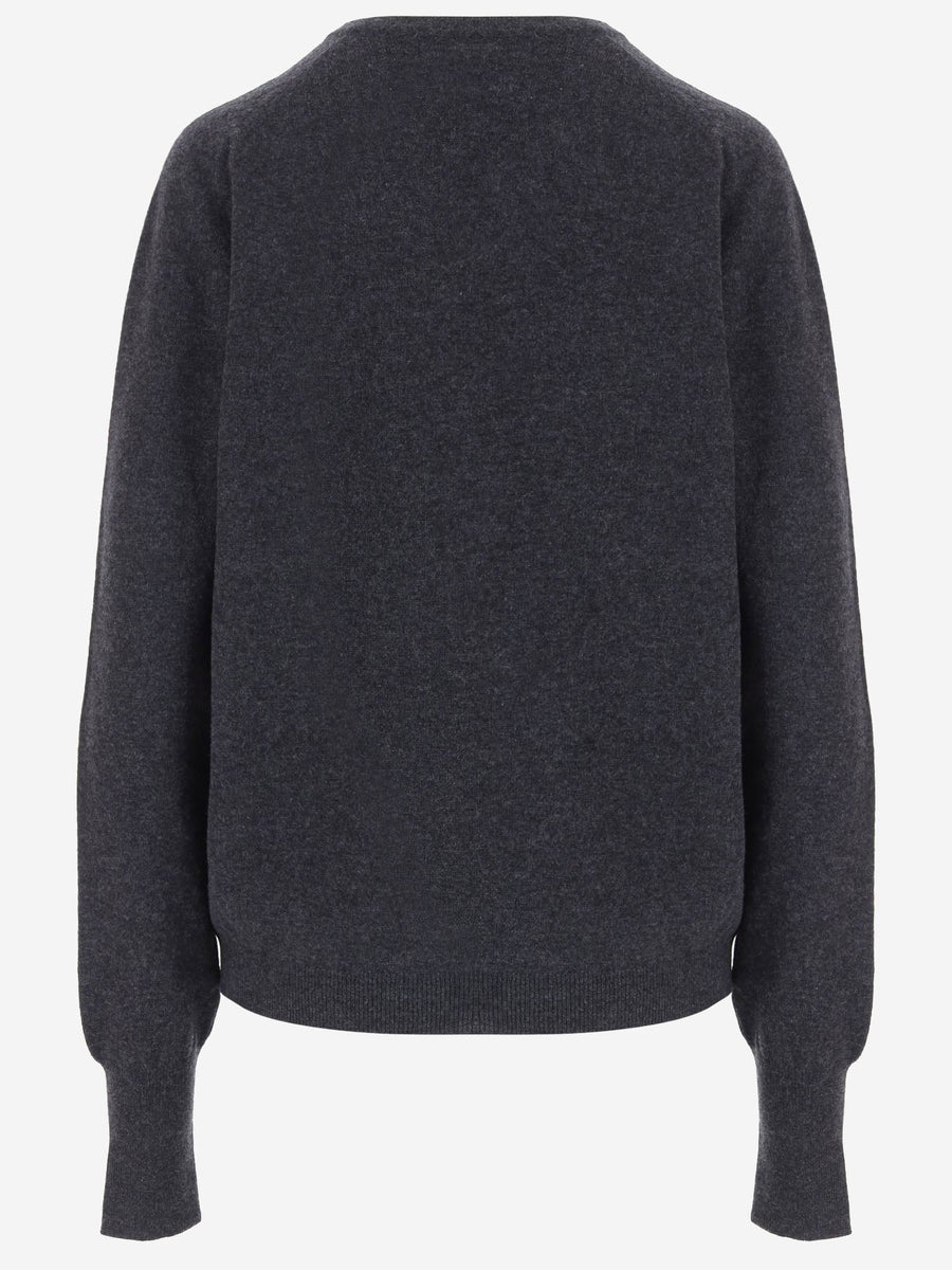 V-Neck Cashmere Sweater Dark Grey