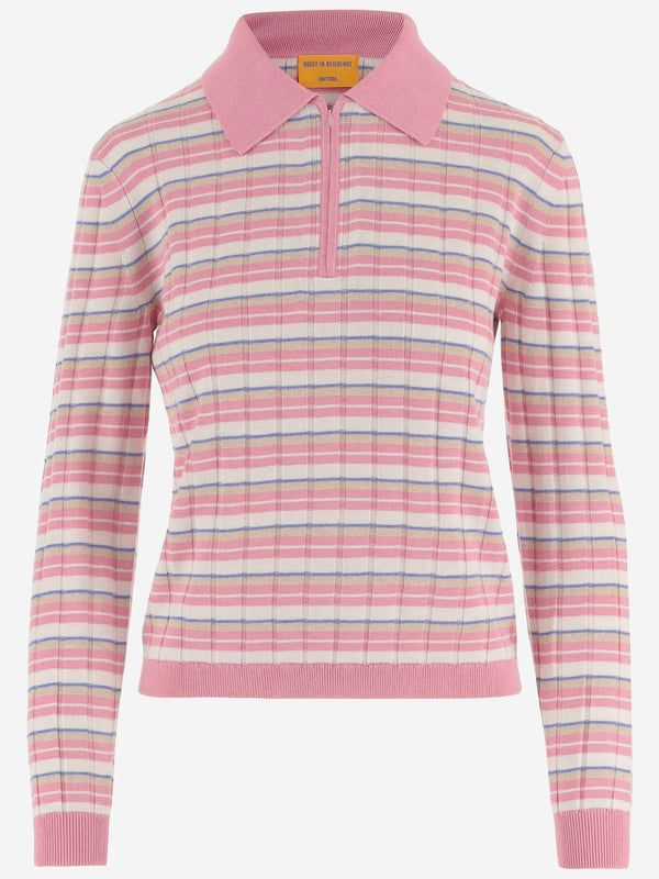 Sweater Striped Silk And Linen Multicolour