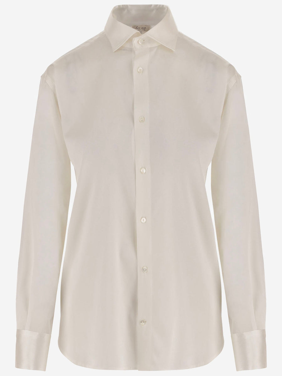Stretch Silk Shirt Ludovica White