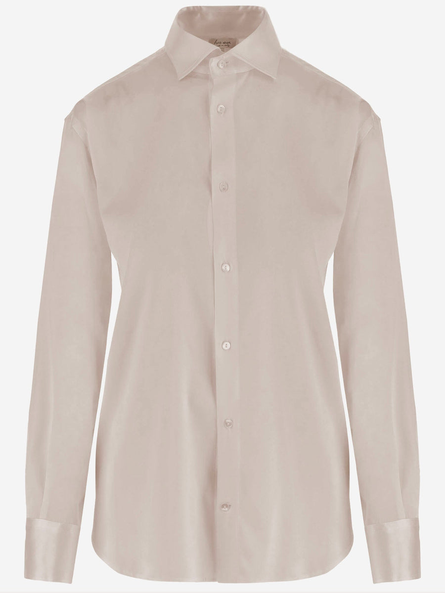 Silk Stretch Shirt Ludovica Beige