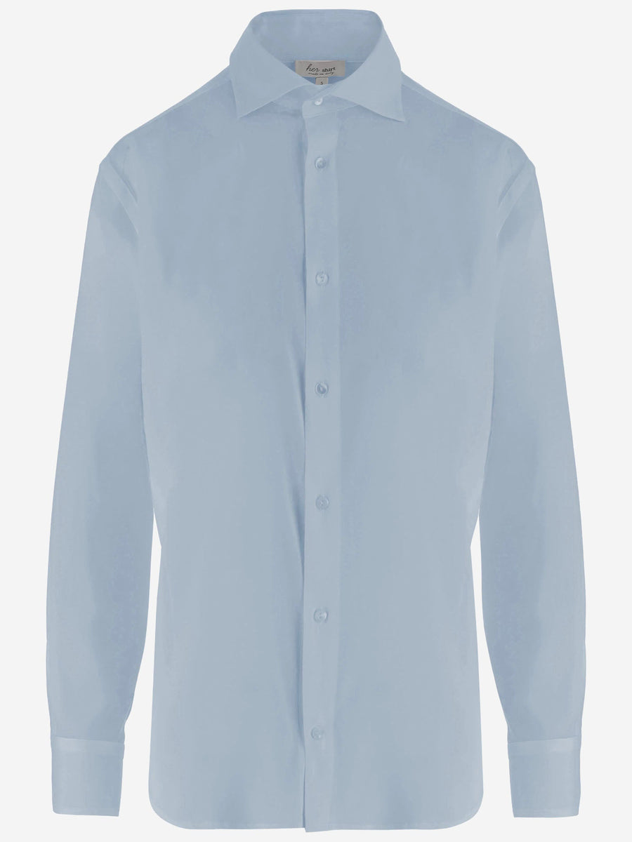 Stretch Silk Shirt Ludovica Light Blue