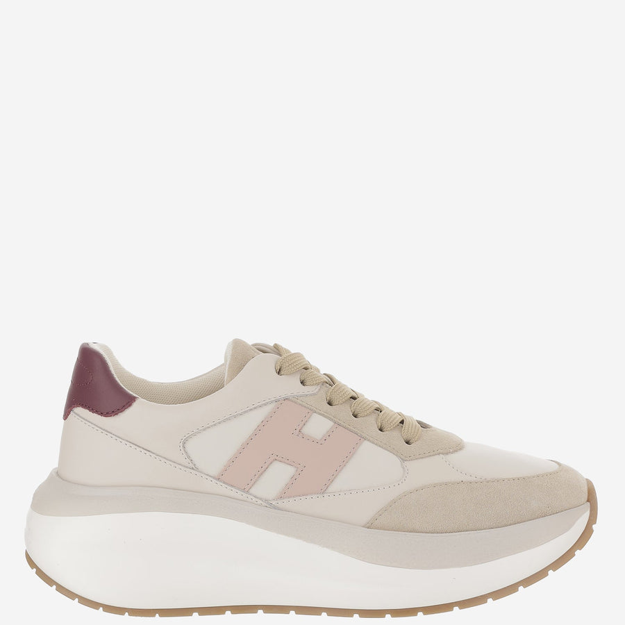 Sneakers Maxi Leather-Suede Multicolour Leather And Suede Trainers