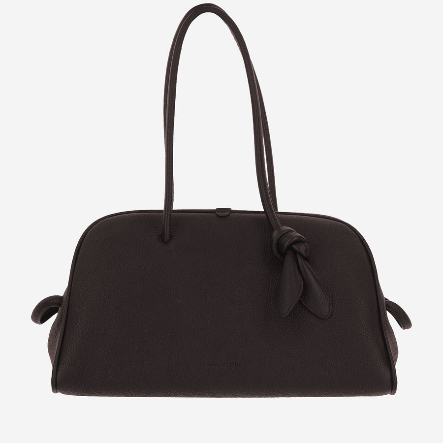 Calfskin Travel Bag Dark Brown Leather Handbags