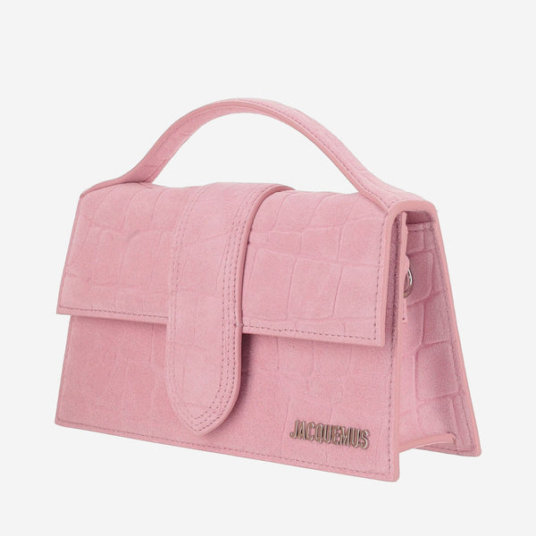 Handbag Le Grand Bambino Pink Suede Handbags