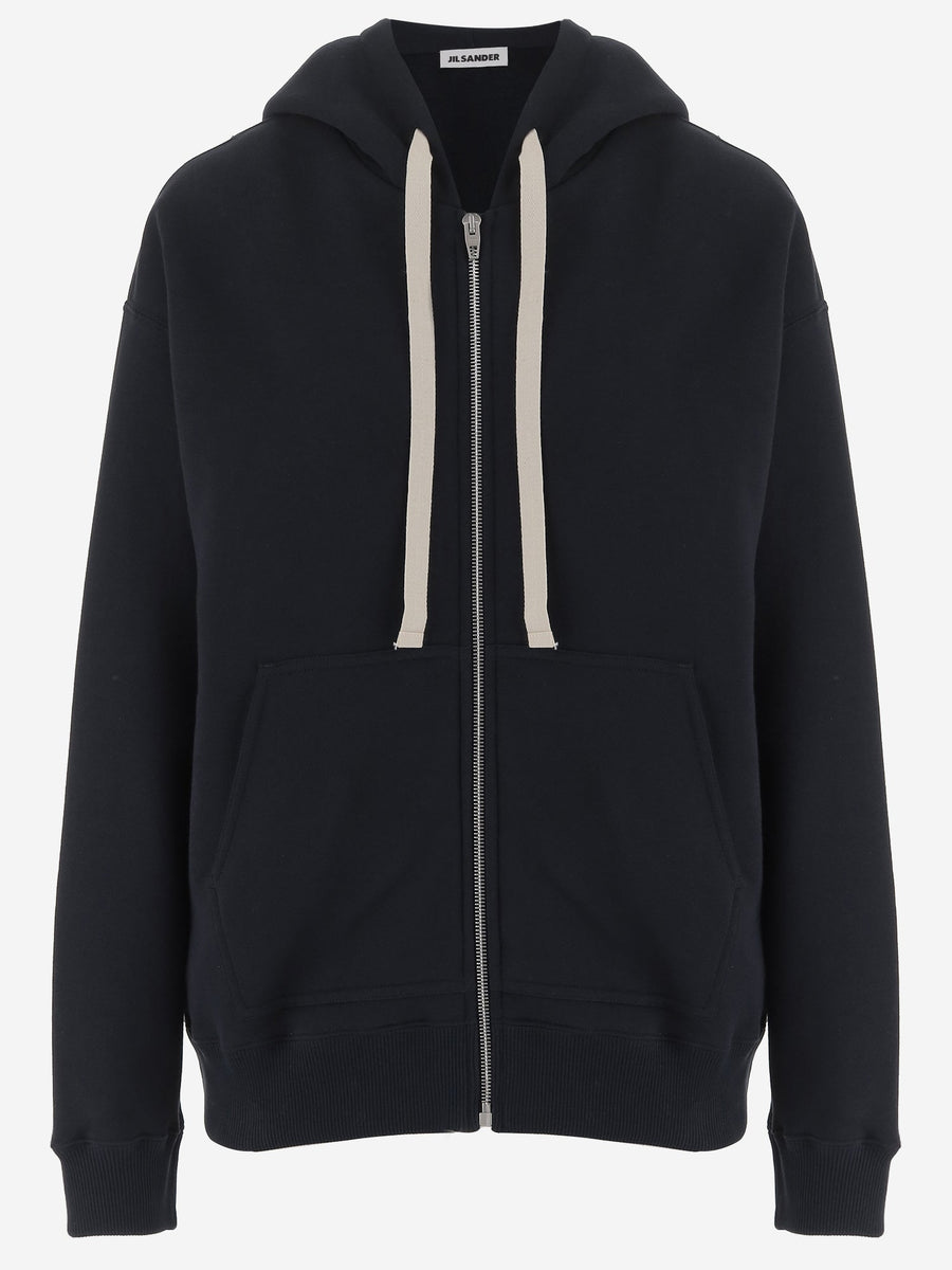 Hoodie With Logo Navy Knitwear