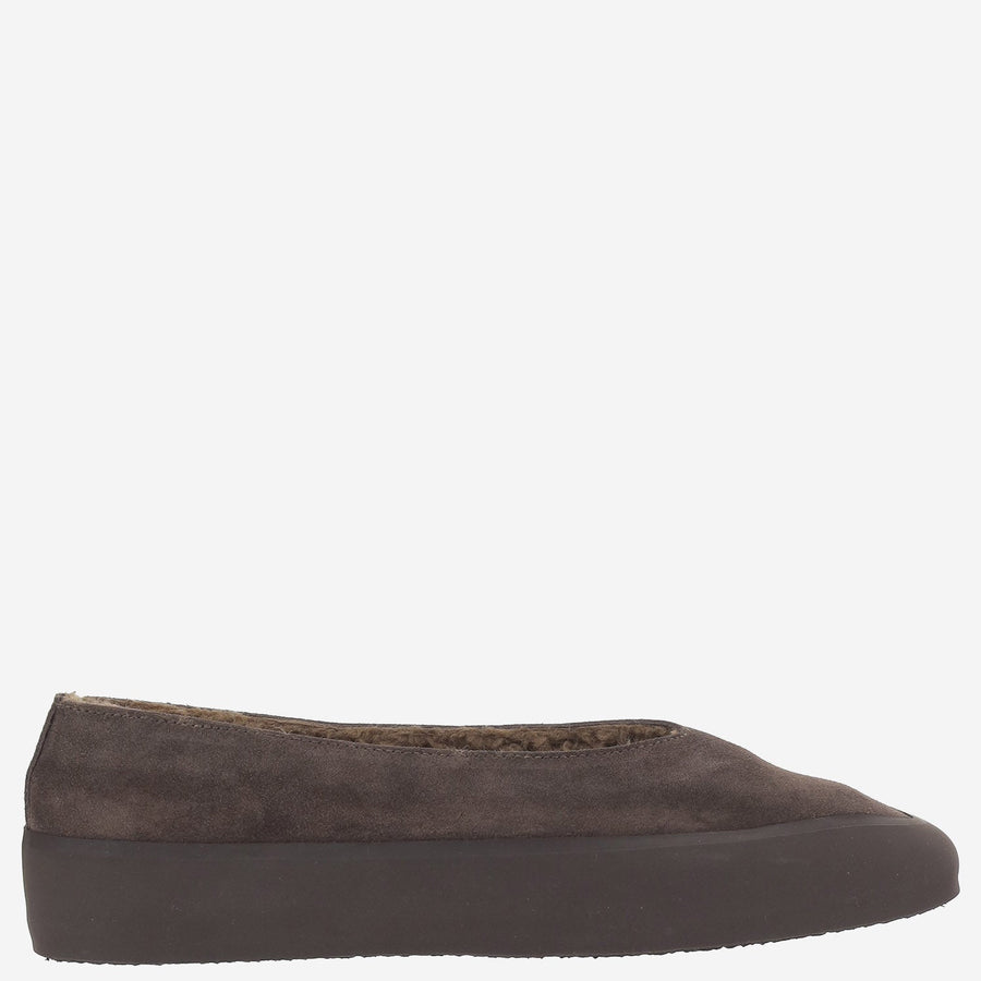 Flat Suede Shoes Brown