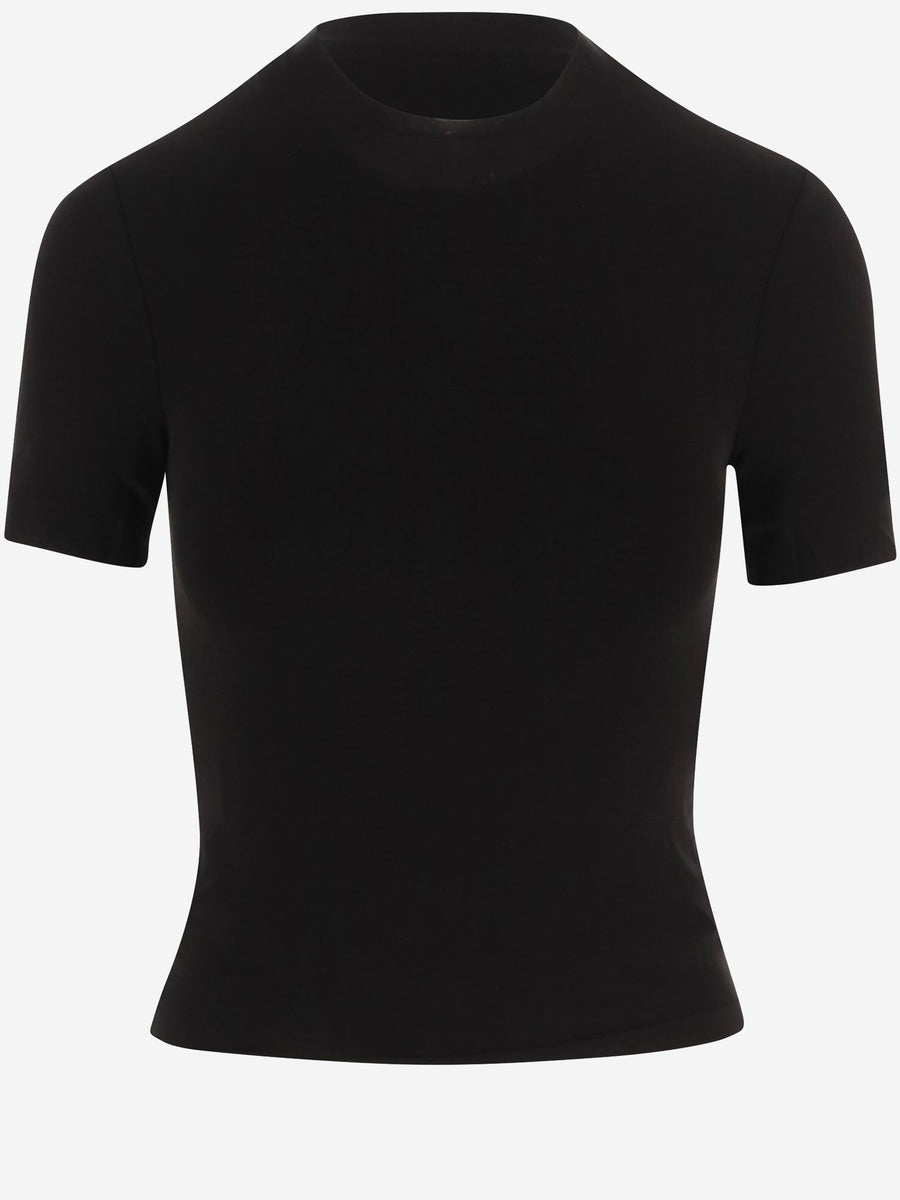 T-Shirt Stretch Cupro Black T-shirts & Jerseys