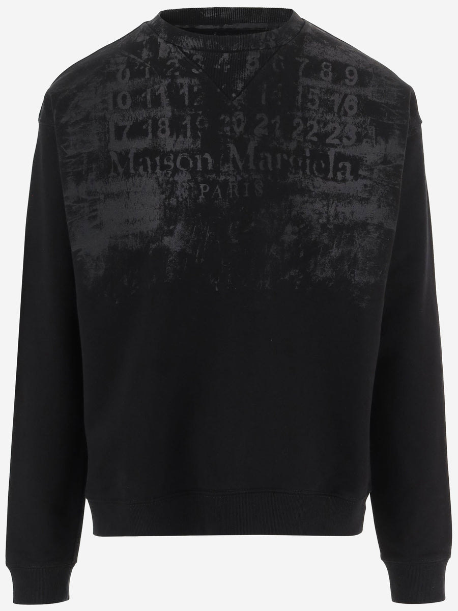 Cotton Crewneck Sweatshirt Black Sweatshirts