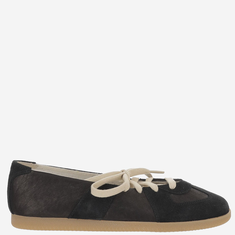 Ballerina Flats Leather Black Trainers