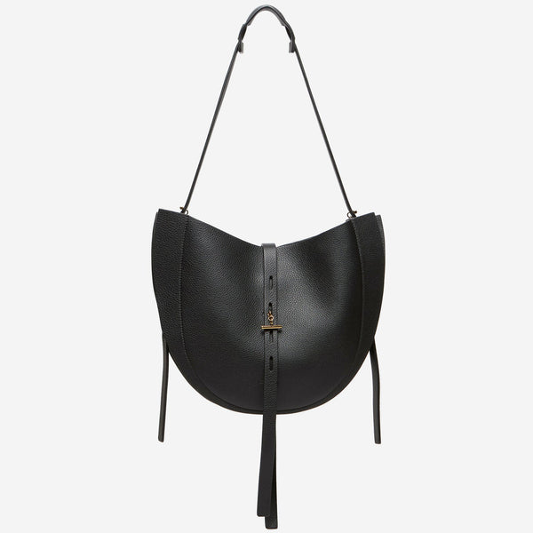 Shoulder Bag Lizzie Textured Leather Black